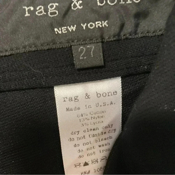 NWT rag & bone leather  insert black jeggings pants - Picture 3 of 9
